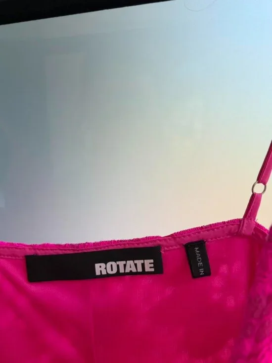 Rotate Corded Lace Pink Mini Dress - Picture 3 of 5